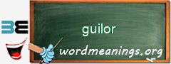 WordMeaning blackboard for guilor